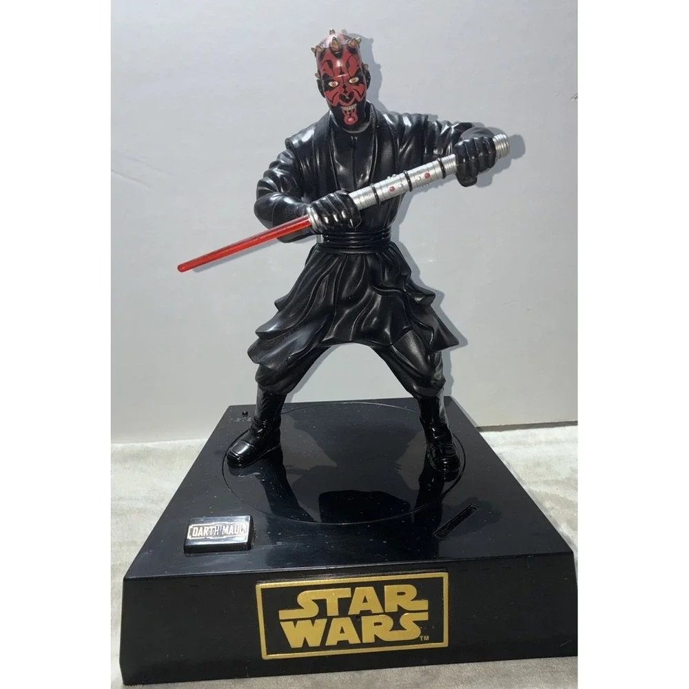 Darth Maul Coin Bank Interactive Talking Thinkway Toys Star Wars Episode 1 Vtg